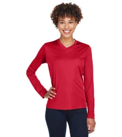 Team 365 Women's Zone Performance Long Sleeve T-Shirt 35 Team 365 Women's Zone Performance Long Sleeve T-Shirt -Swimwear Outlet 8683185832104 sportred 3a