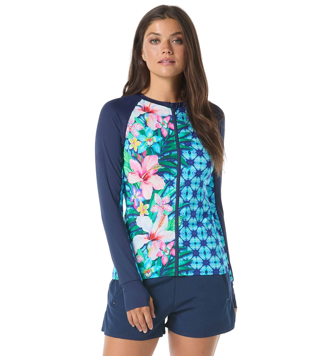 Beach House Women's Tropical Grid Ava Long Sleeve Rash Guard 4 Beach House Women's Tropical Grid Ava Long Sleeve Rash Guard - Image 2