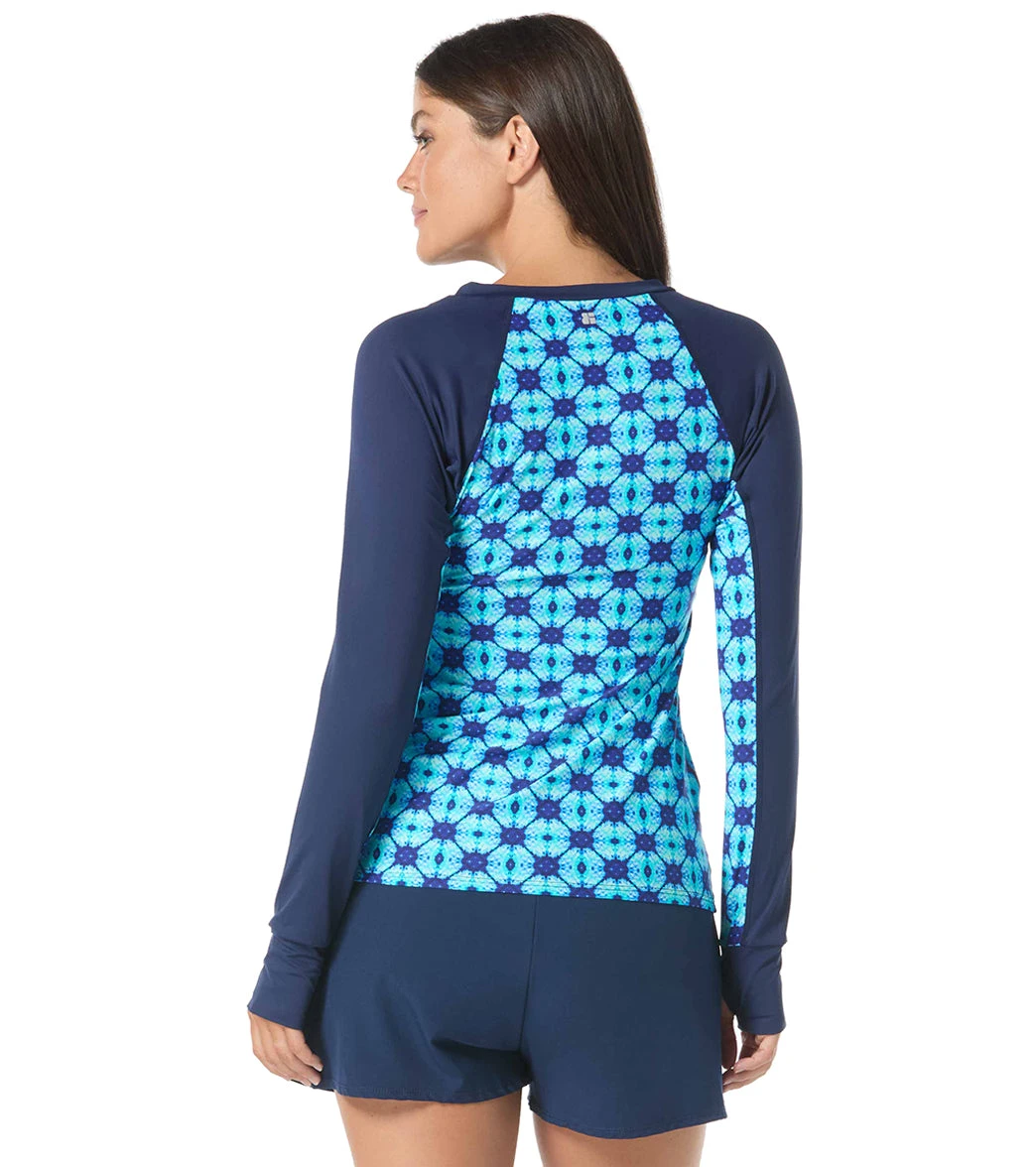 Beach House Women's Tropical Grid Ava Long Sleeve Rash Guard 5 Beach House Women's Tropical Grid Ava Long Sleeve Rash Guard - Image 3
