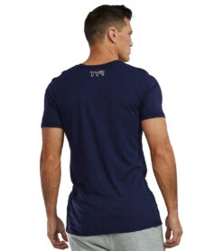 TYR Unisex Ulltasoft Lightweight Big Logo Tech T-Shirt -Swimwear Outlet 8683660607656 navy 3a