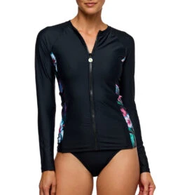 Next By Athena Women's Detox Polynesian Paradise Long Sleeve Rash Guard 14 Next By Athena Women's Detox Polynesian Paradise Long Sleeve Rash Guard -Swimwear Outlet 8696508907688 black 5a
