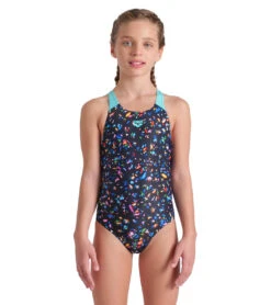 Arena Girls' Confetti Pro Back One Piece Swimsuit (Little Kid, Big Kid) 24 Arena Girls' Confetti Pro Back One Piece Swimsuit (Little Kid, Big Kid) -Swimwear Outlet 8713312698536 blackmultiwater 1a