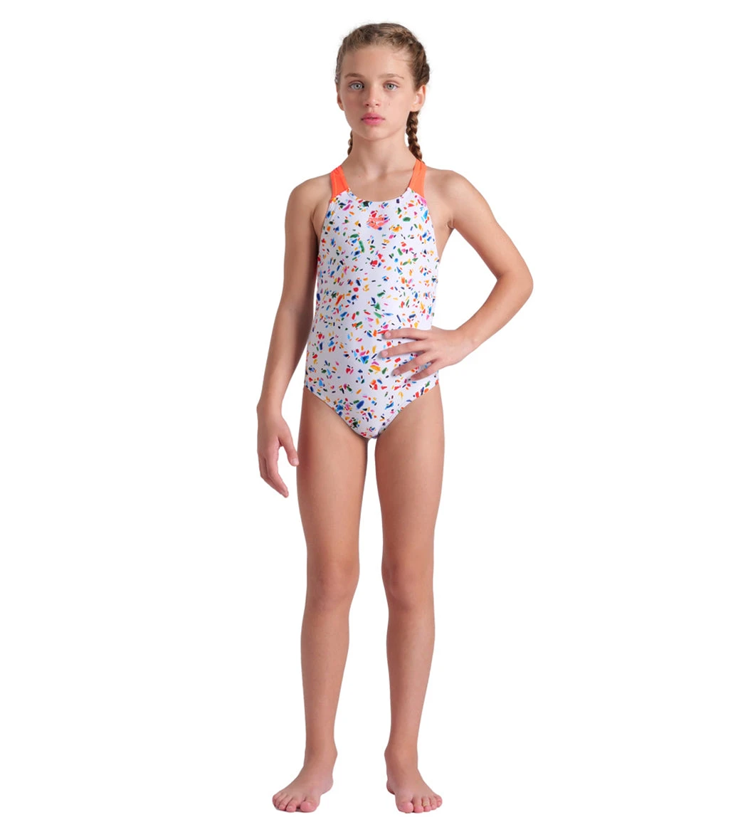 Arena Girls' Confetti Pro Back One Piece Swimsuit (Little Kid, Big Kid) 5 Arena Girls' Confetti Pro Back One Piece Swimsuit (Little Kid, Big Kid) - Image 3