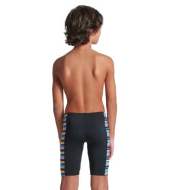 Arena Boys' Racing Stripe Jammer Swimsuit (Little Kid, Big Kid) 25 Arena Boys' Racing Stripe Jammer Swimsuit (Little Kid, Big Kid) -Swimwear Outlet 8713316073640 blackblackmulti 2a