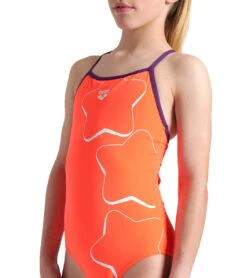 Arena Girls' Star Graphic Light Drop Back Swimsuit Lightdrop Back (Little Kid, Big Kid) 27 Arena Girls' Star Graphic Light Drop Back Swimsuit Lightdrop Back (Little Kid, Big Kid) -Swimwear Outlet 8713316106408 brightcoralplum 4a