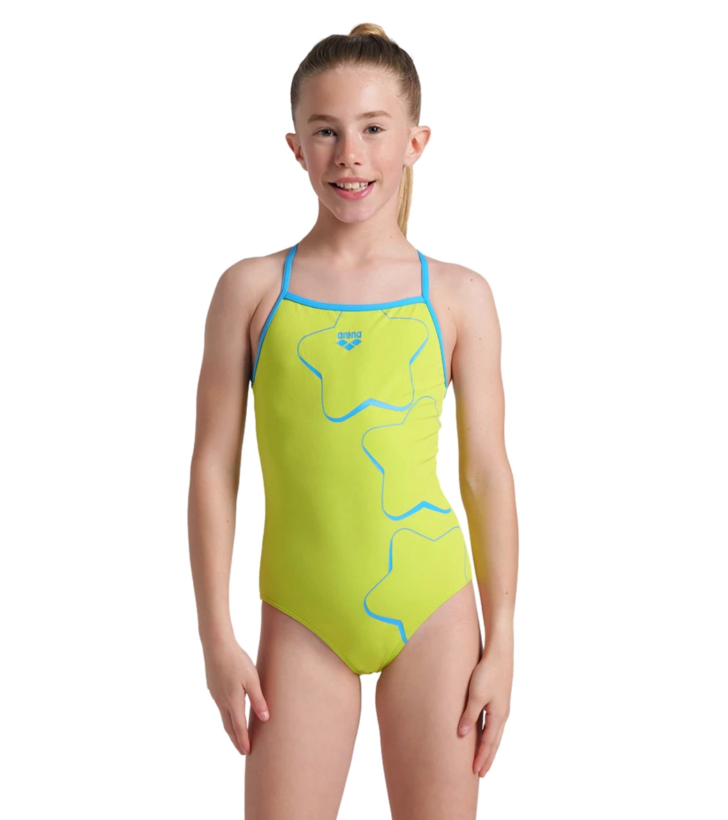 Arena Girls' Star Graphic Light Drop Back Swimsuit Lightdrop Back (Little Kid, Big Kid) 9 Arena Girls' Star Graphic Light Drop Back Swimsuit Lightdrop Back (Little Kid, Big Kid) - Image 7