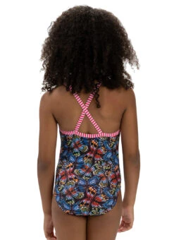 Dolfin Uglies Girls' Flutter By Print One Piece Swimsuit (Big Kid) 13 Dolfin Uglies Girls' Flutter By Print One Piece Swimsuit (Big Kid) -Swimwear Outlet 8713445048488 flutterby 3a