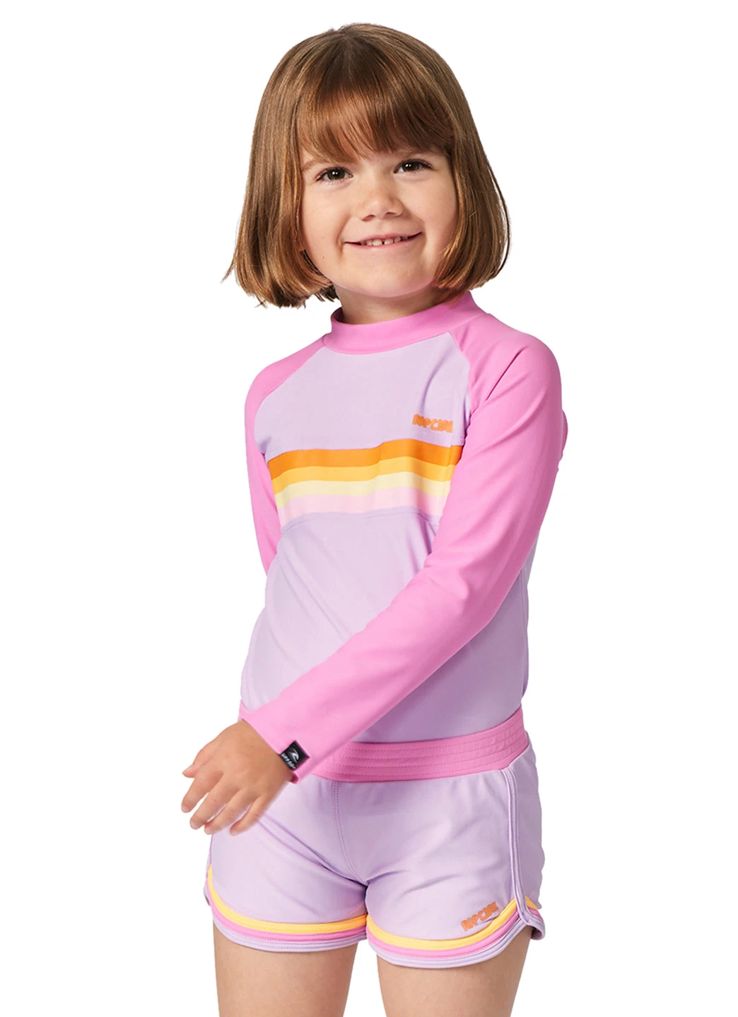 Rip Curl Girls' Rainbow Tide Long Sleeve Rash Guard (Toddler, Little Kid) 4 Rip Curl Girls' Rainbow Tide Long Sleeve Rash Guard (Toddler, Little Kid) - Image 2