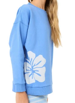 Rip Curl Girls' Bliss Crew Neck Sweatshirt (Big Kid) 17 Rip Curl Girls' Bliss Crew Neck Sweatshirt (Big Kid) -Swimwear Outlet 8721725554856 blue 6a