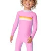 Rip Curl Girls' Rainbow Tide UPF 50+ Long Sleeve Springsuit (Toddler, Little Kid) 2 Rip Curl Girls' Rainbow Tide UPF 50+ Long Sleeve Springsuit (Toddler, Little Kid) -Swimwear Outlet 8721725784232 brightpink