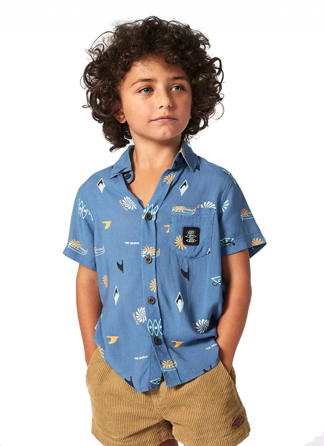 Rip Curl Boy's Grom Energy Short Sleeve Button Down Shirt (Toddler, Little Kid) 5 Rip Curl Boy's Grom Energy Short Sleeve Button Down Shirt (Toddler, Little Kid) - Image 3