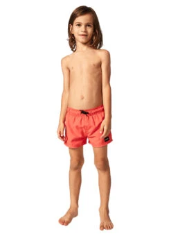 Rip Curl Boys' Offset Volley Shorts (Toddler, Little Kid) -Swimwear Outlet 8721733091496 washedred 3a