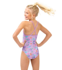 Dolfin Uglies Girls' Noire Printed One Piece Swimsuit (Big Kid) 17 Dolfin Uglies Girls' Noire Printed One Piece Swimsuit (Big Kid) -Swimwear Outlet 8740912365736 noire 3a