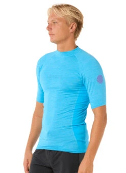 Rip Curl Men's Dawn Patrol UPF Short Sleeve Rash Guard -Swimwear Outlet 8758797238440 bluepaint 2a