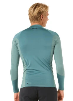 Rip Curl Men's Waves UPF Long Sleeve Rash Guard -Swimwear Outlet 8758804054184 bluestone 3a