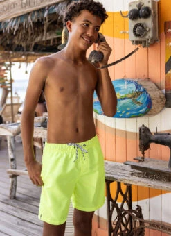 Snapper Rock Boys' Citron Comfort Lined Swim Trunk (Toddler, Little Kid, Big Kid)