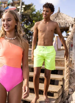 Snapper Rock Boys' Citron Comfort Lined Swim Trunk (Toddler, Little Kid, Big Kid) -Swimwear Outlet 8857716752552 yellow 2a