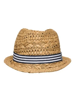 Snapper Rock Kids' Beach Stripe Fedora Hat -Swimwear Outlet 8857716818088 natural 2a