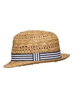 Snapper Rock Kids' Beach Stripe Fedora Hat -Swimwear Outlet 8857716818088 natural 3a