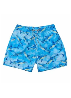 Snapper Rock Boys' Jawsome Waves Swim Trunk (Little Kid, Big Kid) -Swimwear Outlet 8857717047464 blue 2a