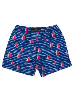 Snapper Rock Boys' Sailboat Rock Swim Trunk (Toddler, Little Kid, Big Kid) -Swimwear Outlet 8857717113000 navy 4a