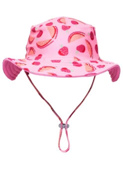 Snapper Rock Kids' Berry Sweet Reversible Bucket Hat 10 Snapper Rock Kids' Berry Sweet Reversible Bucket Hat -Swimwear Outlet 8857717244072 pink 2a
