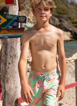 Snapper Rock Boys' Coastal Shells Swim Trunk (Toddler, Little Kid, Big Kid) 10 Snapper Rock Boys' Coastal Shells Swim Trunk (Toddler, Little Kid, Big Kid) -Swimwear Outlet 8857717375144 green 1a