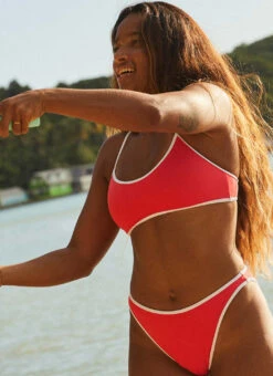 JOLYN Women's Amanda Scoop Neck Bikini Top 29 JOLYN Women's Amanda Scoop Neck Bikini Top -Swimwear Outlet 8859410956456 coralreefwhite 7a