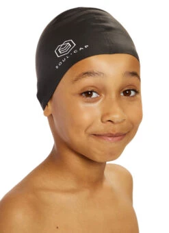 SOUL CAP Kids' Swim Cap 25 SOUL CAP Kids' Swim Cap -Swimwear Outlet 8872115011752 black 2a