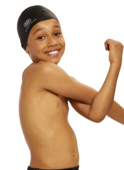 SOUL CAP Kids' Swim Cap 27 SOUL CAP Kids' Swim Cap -Swimwear Outlet 8872115011752 black 4a