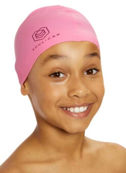 SOUL CAP Kids' Swim Cap 41 SOUL CAP Kids' Swim Cap -Swimwear Outlet 8872115011752 pink 2a