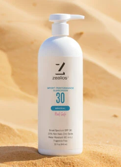 Zealios Skin Care Sport Performance Mineral With Reef Safe SPF 30 Sunscreen, 32 Oz -Swimwear Outlet 8890897399976 5
